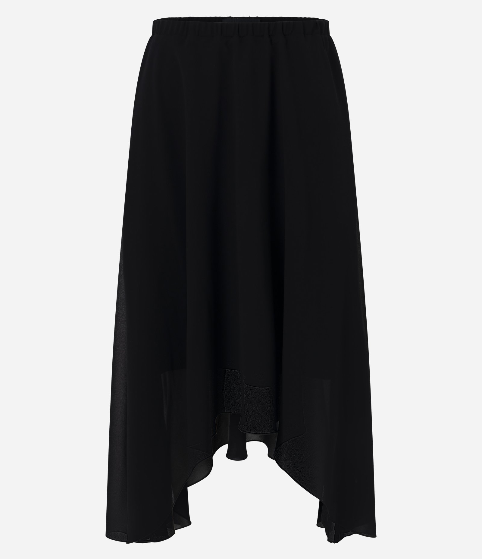 Saia Midi Plissada em Chiffon Preto 5