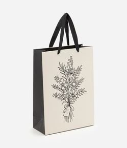 Embalagem para Presente Pequena com Estampa Buquê de Flores