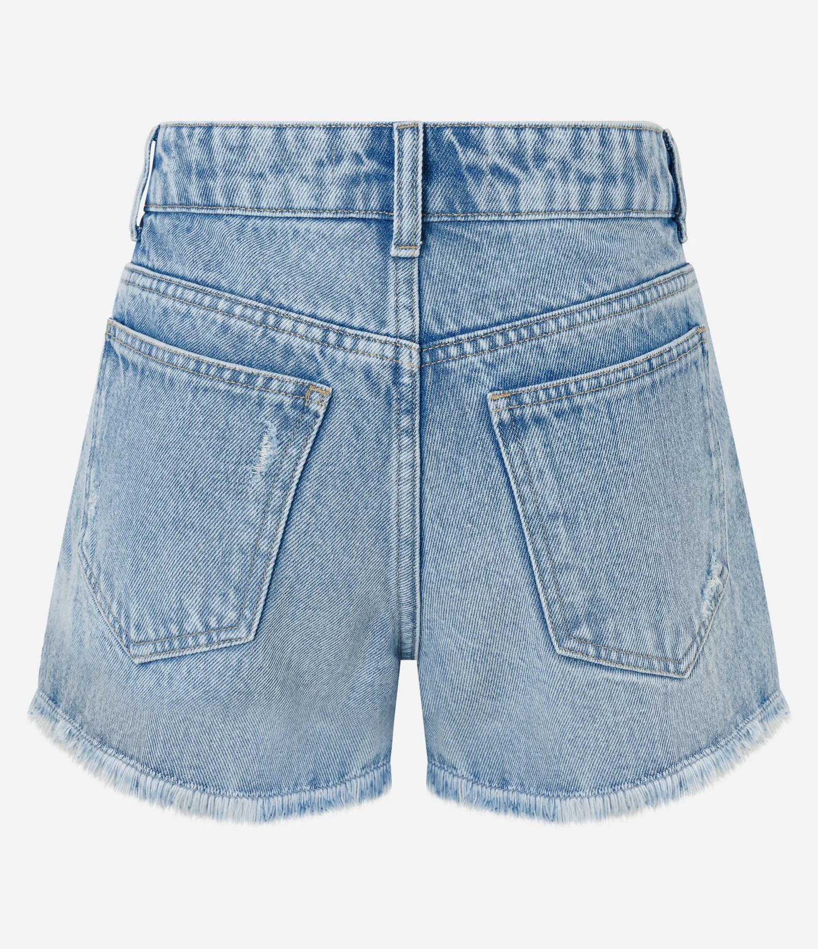 Short em Jeans com Barra Desfiada e Puídos Azul 4