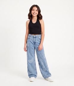 Blusa Infantil Em Poliamida Frente Única - Tam 7 a 16 Anos