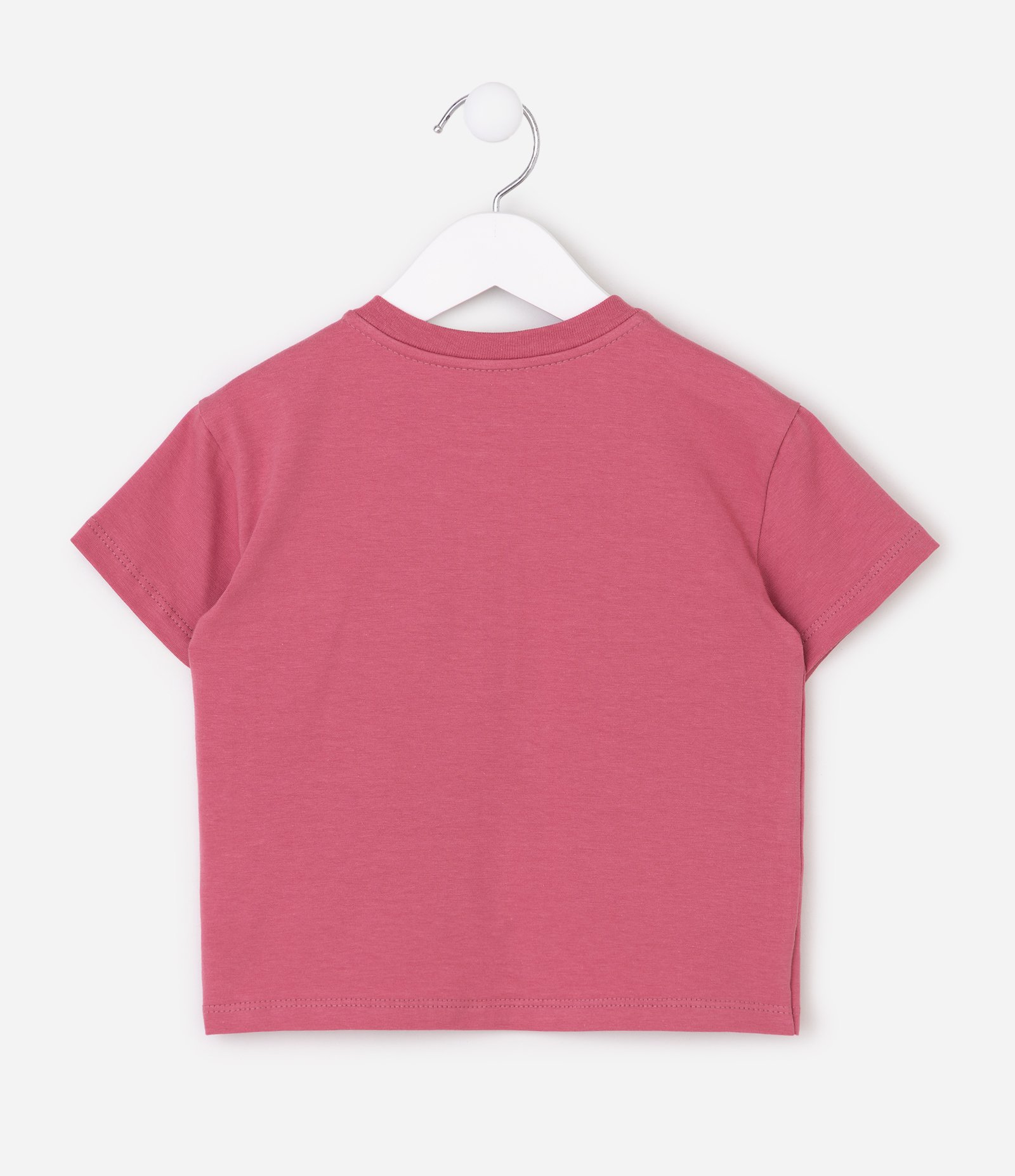 Camiseta Infantil Algodão Laço Listrado - Tam 1 a 5 Anos Rosa 3