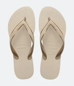 Chinelo Havaianas Aura Glossy com Tiras Metalizadas