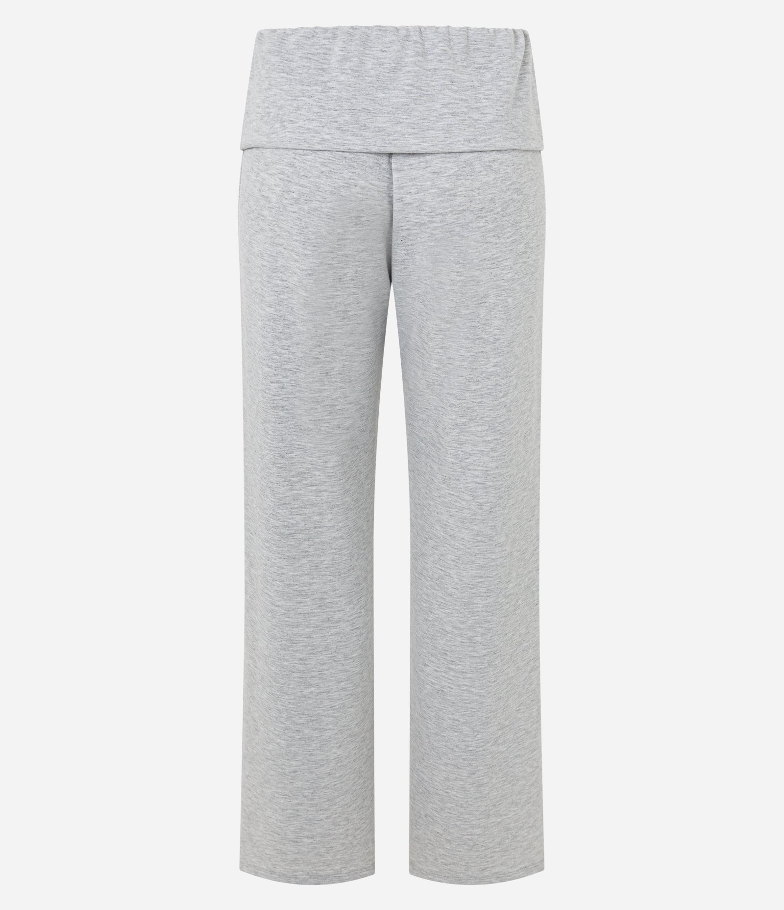Calça de Pijama Longo em Viscolycra com Cós Virado Cinza 6