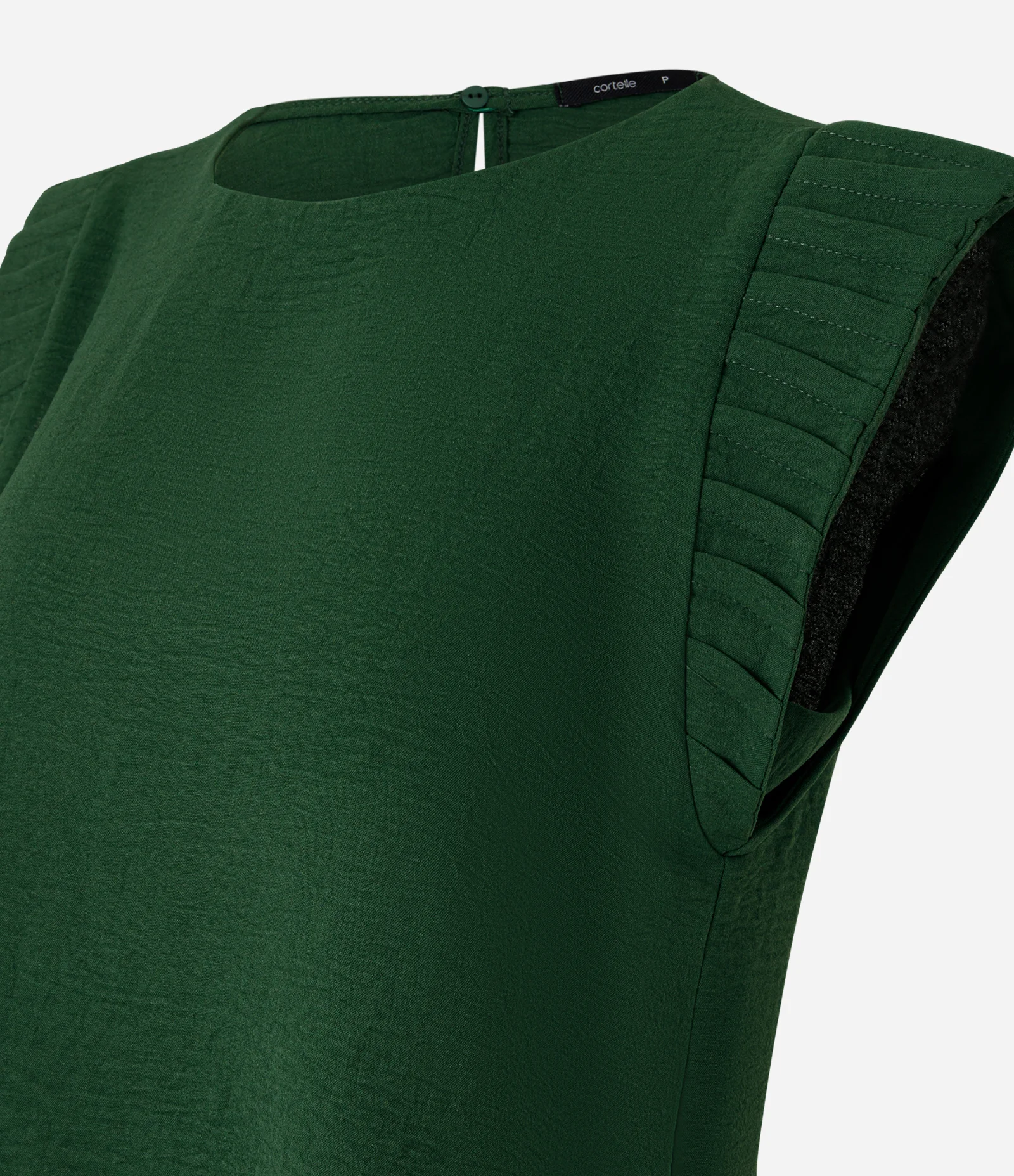 Blusa com Detalhe Plissado nos Ombros Verde 2