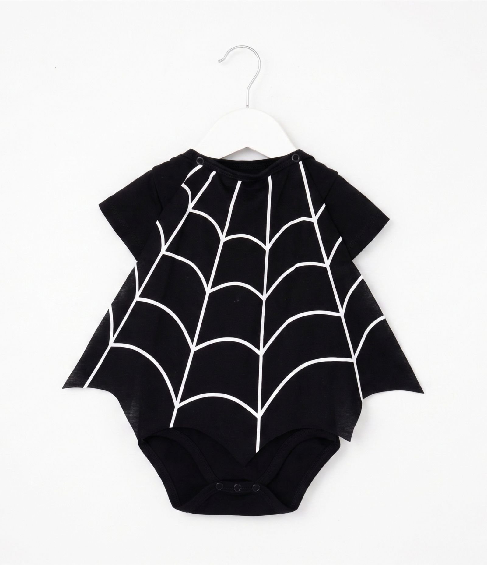 Body Infantil Estampa de Morceguinho e Capa - Tam 0 a 18 Meses Preto 5