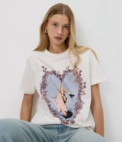 Camiseta com Estampa de Coração Olivia Rodrigo em Algodão