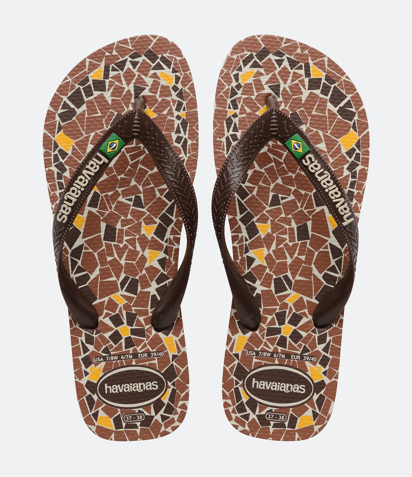 Chinelo Havaianas com Estampa Caquinhos Marrom 3