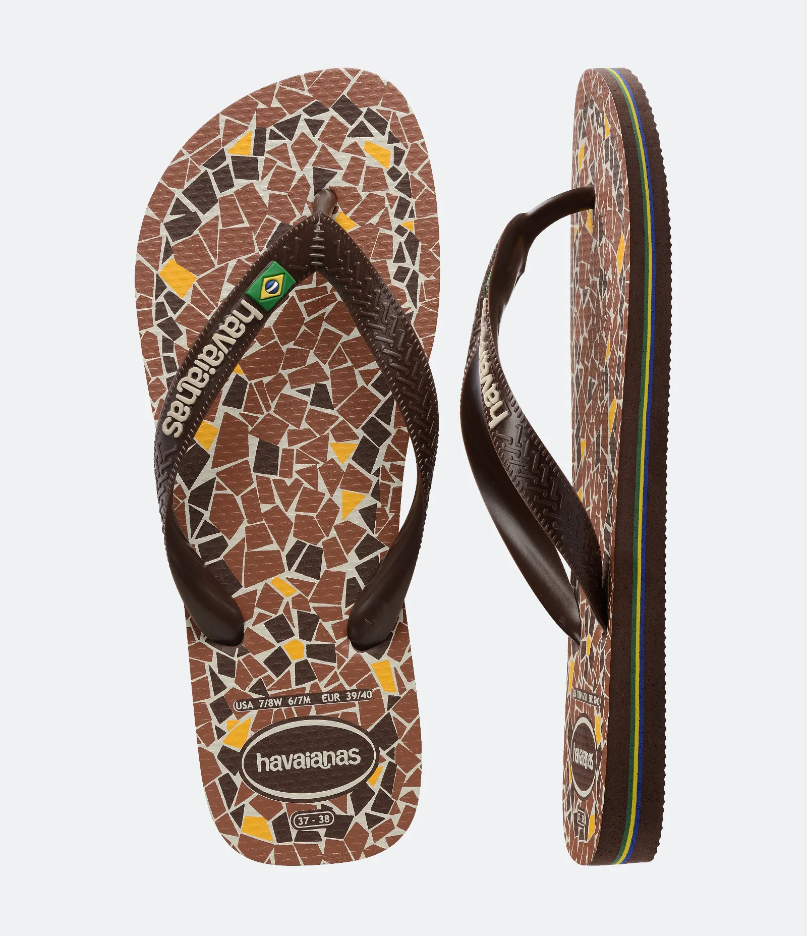 Chinelo Havaianas com Estampa Caquinhos Marrom 4