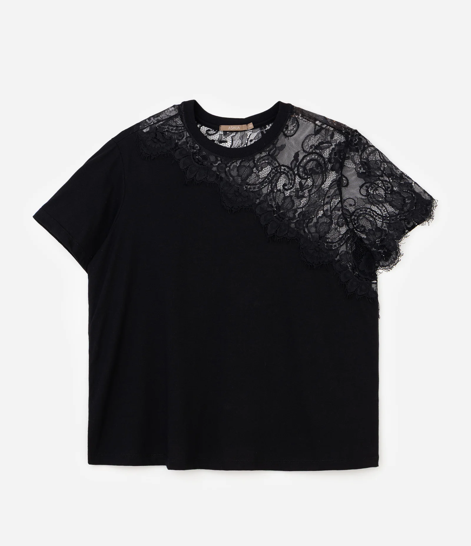 Blusa em Algodão com Renda Curve & Plus Size Preto 1