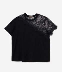 Blusa em Algodão com Renda Curve & Plus Size