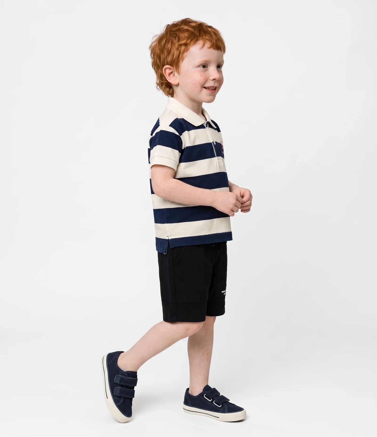Camiseta Polo Infantil com Bordado de Lagosta  - Tam 1 a 6 Anos Branco 2