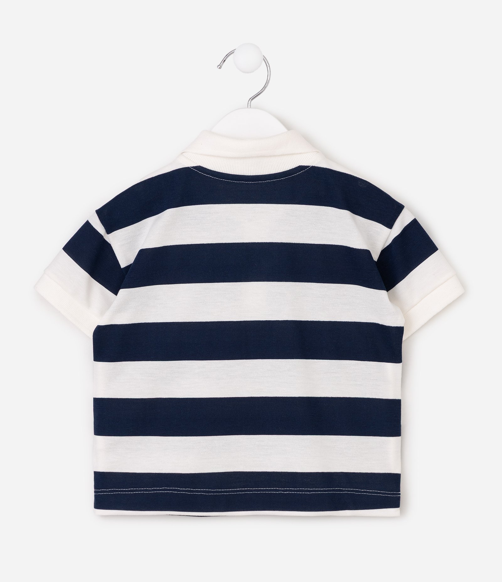 Camiseta Polo Infantil com Bordado de Lagosta  - Tam 1 a 6 Anos Branco 4