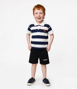 Camiseta Polo Infantil com Bordado de Lagosta  - Tam 1 a 6 Anos