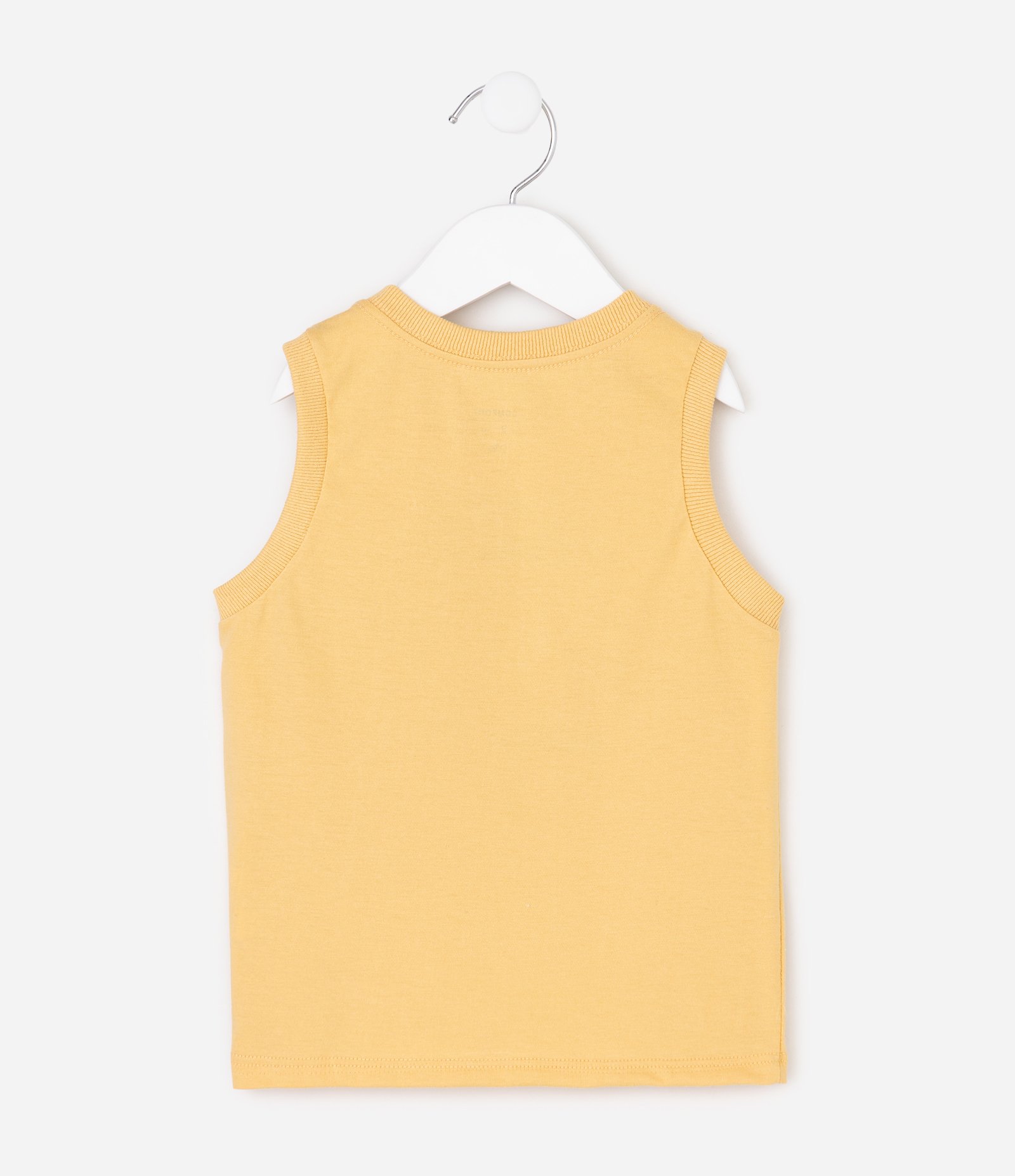 Camiseta Regata Infantil com Estampa Selva da Diversão - Tam 1 a 6 Anos Amarelo 8