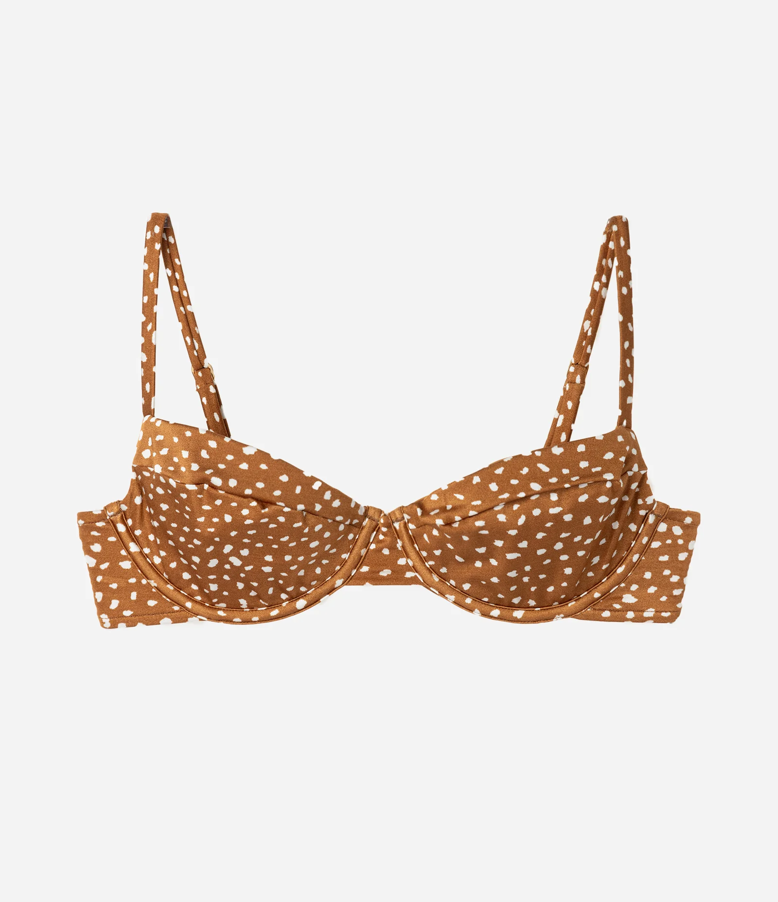 Biquíni Top Meia Taça Estampa Animal Print Bambi Marrom 1