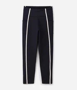 Calça Legging em Poliamida Dry com Viés Frontal Curve & Plus Size
