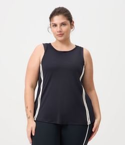 Blusa Esportiva em Poliamida com Frisos Laterais Curve & Plus Size