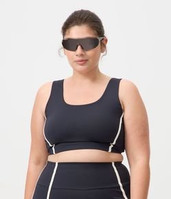 Top Alta Compressão em Poliamida com Viés Frontal Curve & Plus Size