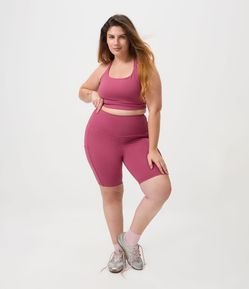Bermuda Ciclista Tecnológica com Vivo Contrastante Curve & Plus Size