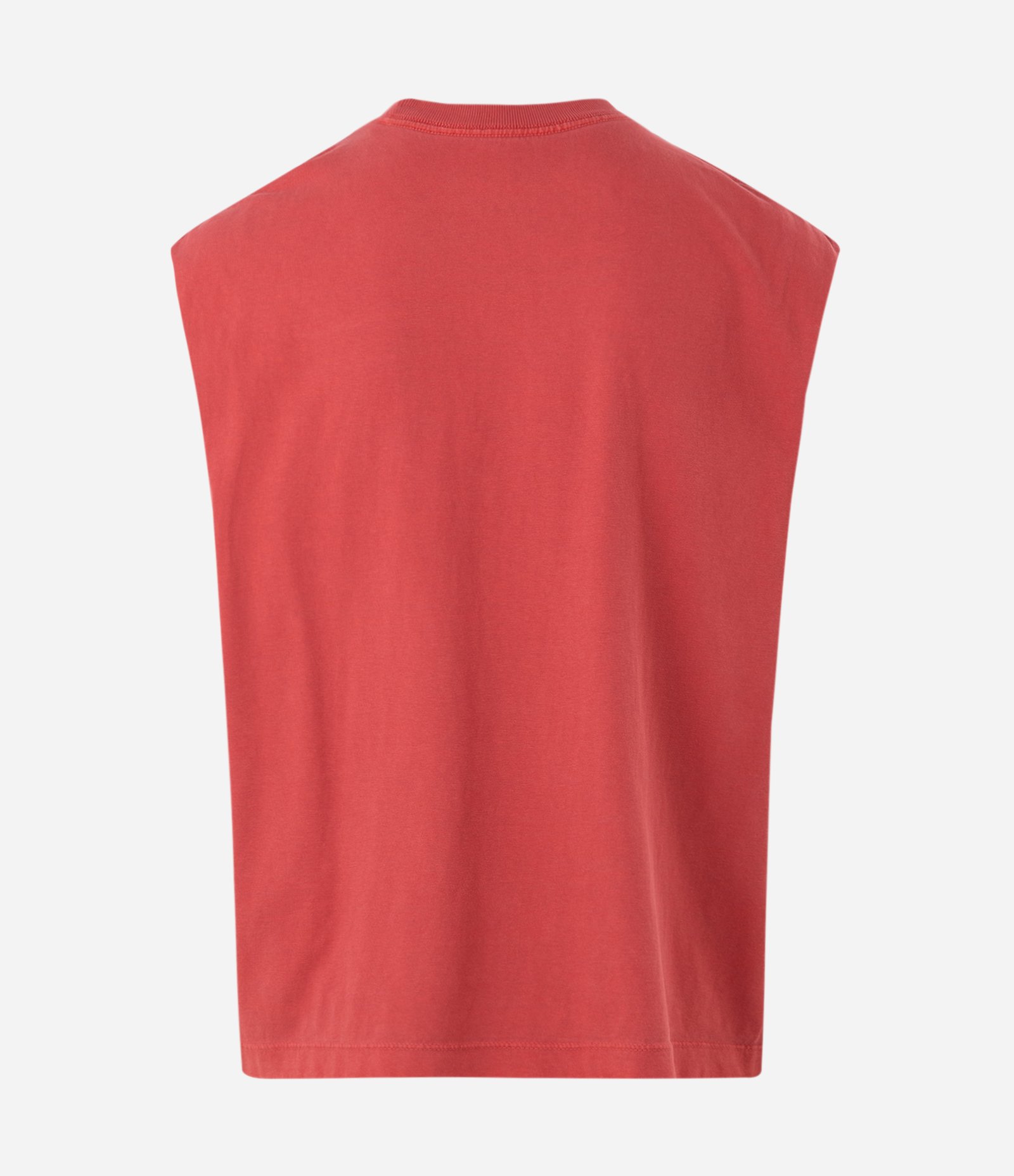 Regata Boxy em Algodão Estonada Vermelho 2