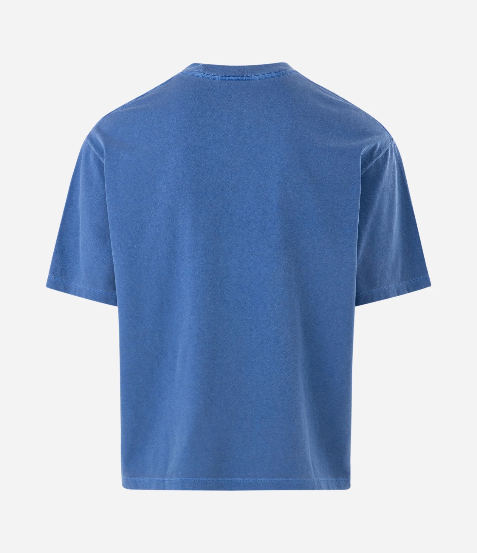Camiseta Boxy em Algodão Básica Azul 6