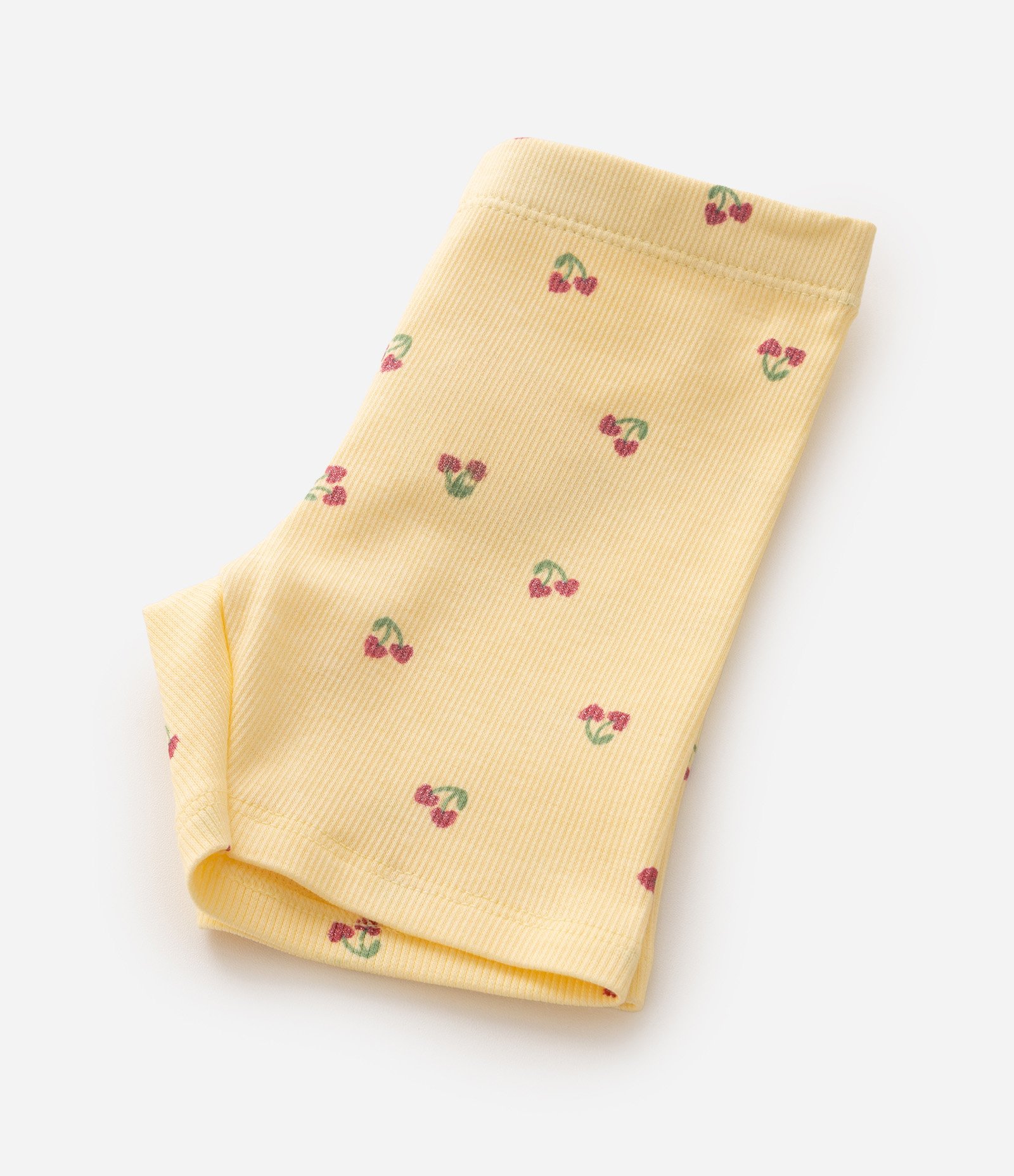 Short Infantil Ciclista com Cerejinhas - Tam 1 a 6 Anos Amarelo 8