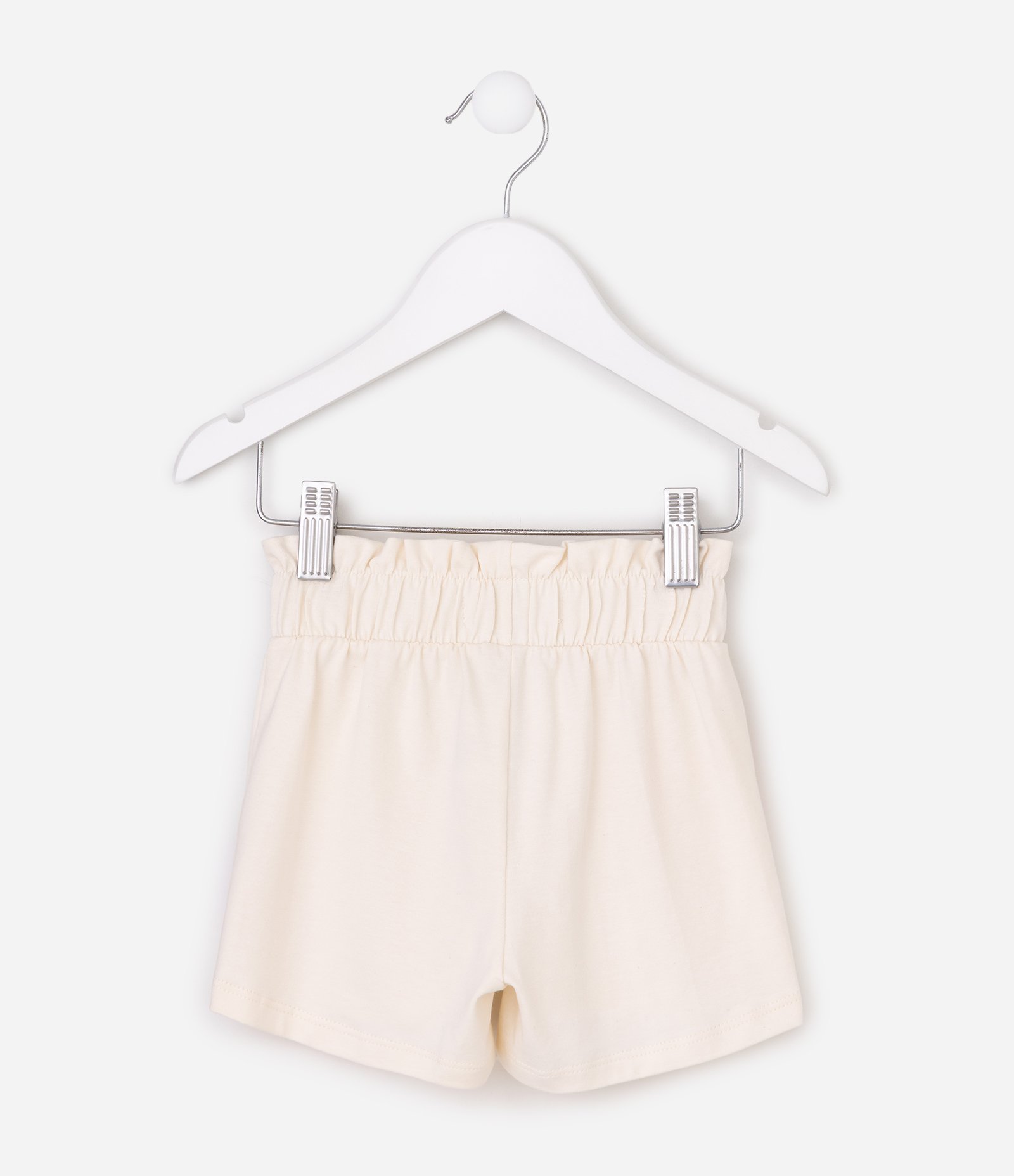 Short Infantil Em Cotton Morangos Tam - 1 a 6 Anos Bege 4