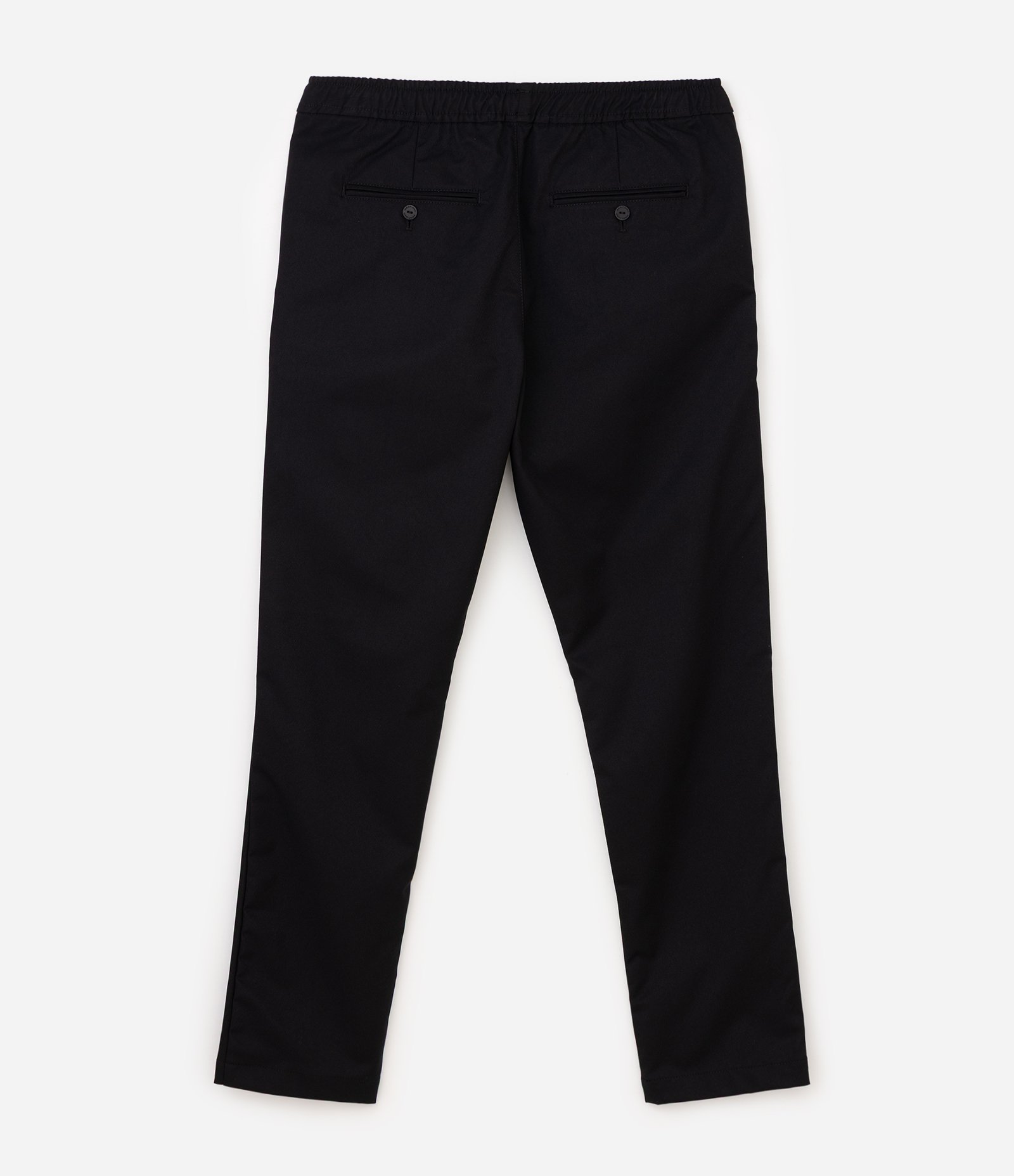 Calça Relaxed Sarja com Cós Elástico Preto 6