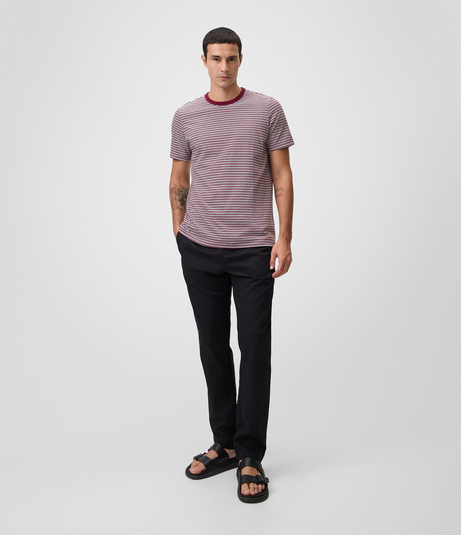 Calça Relaxed Sarja com Cós Elástico Preto 1