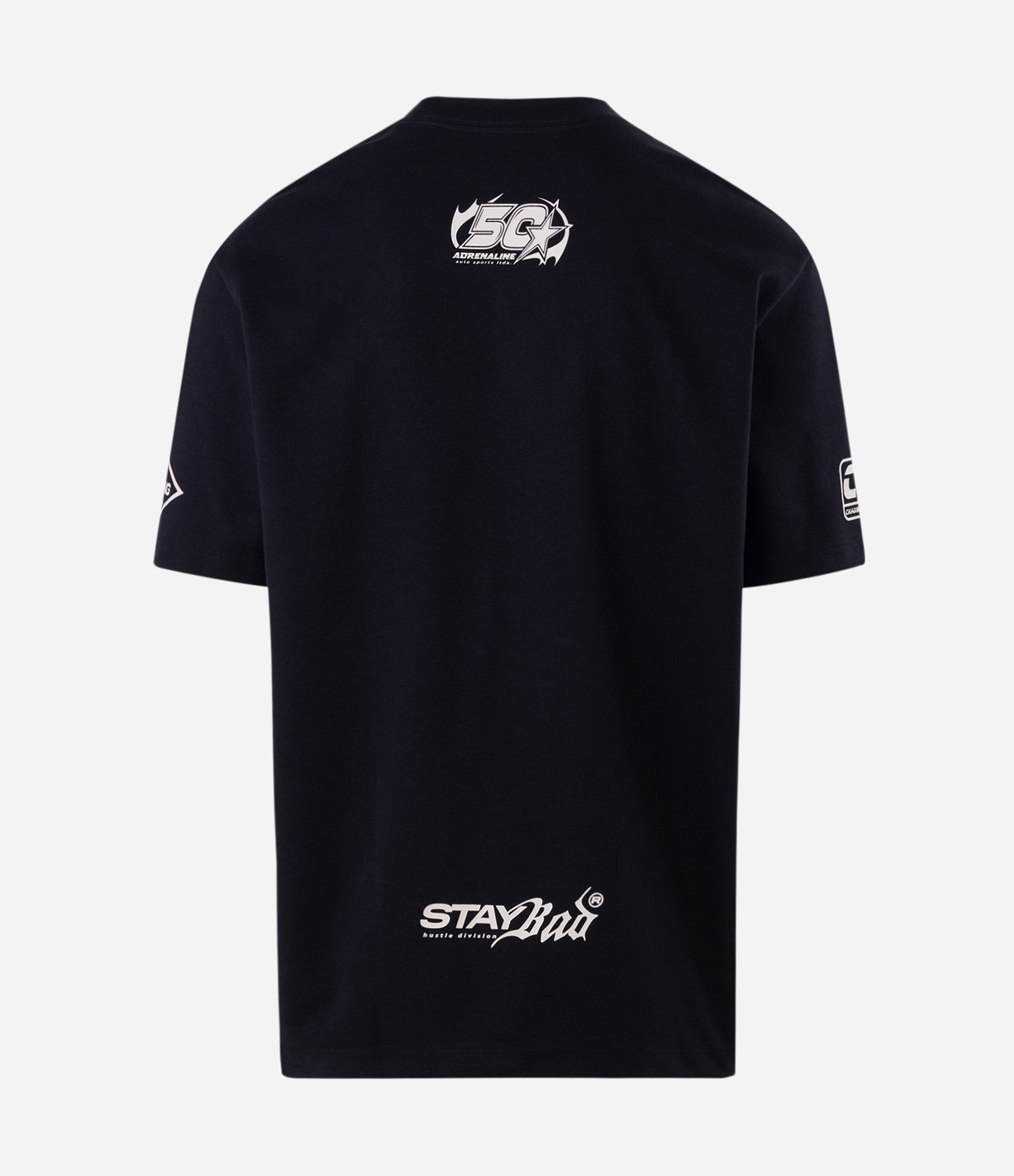 Camiseta Relaxed com Logotipos Localizados Preto 6