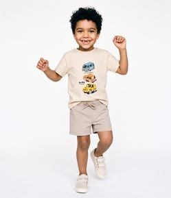 Camiseta Infantil Em Algodão Estampa Carros -Tam 1 a 6 Anos