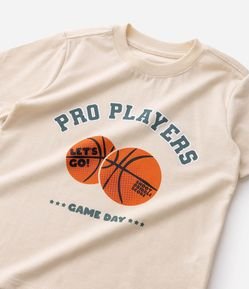 Camiseta Infantil Em Algodão Pro Players Basquete - Tam 2 a 6 Anos