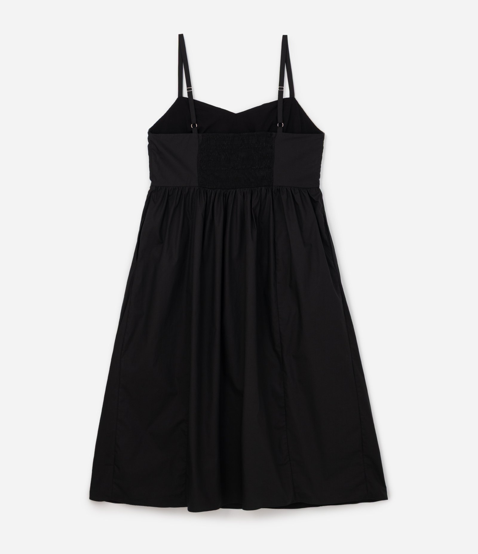 Vestido Midi Princesa em Tricoline com Bolsos Curve & Plus Size Preto 2