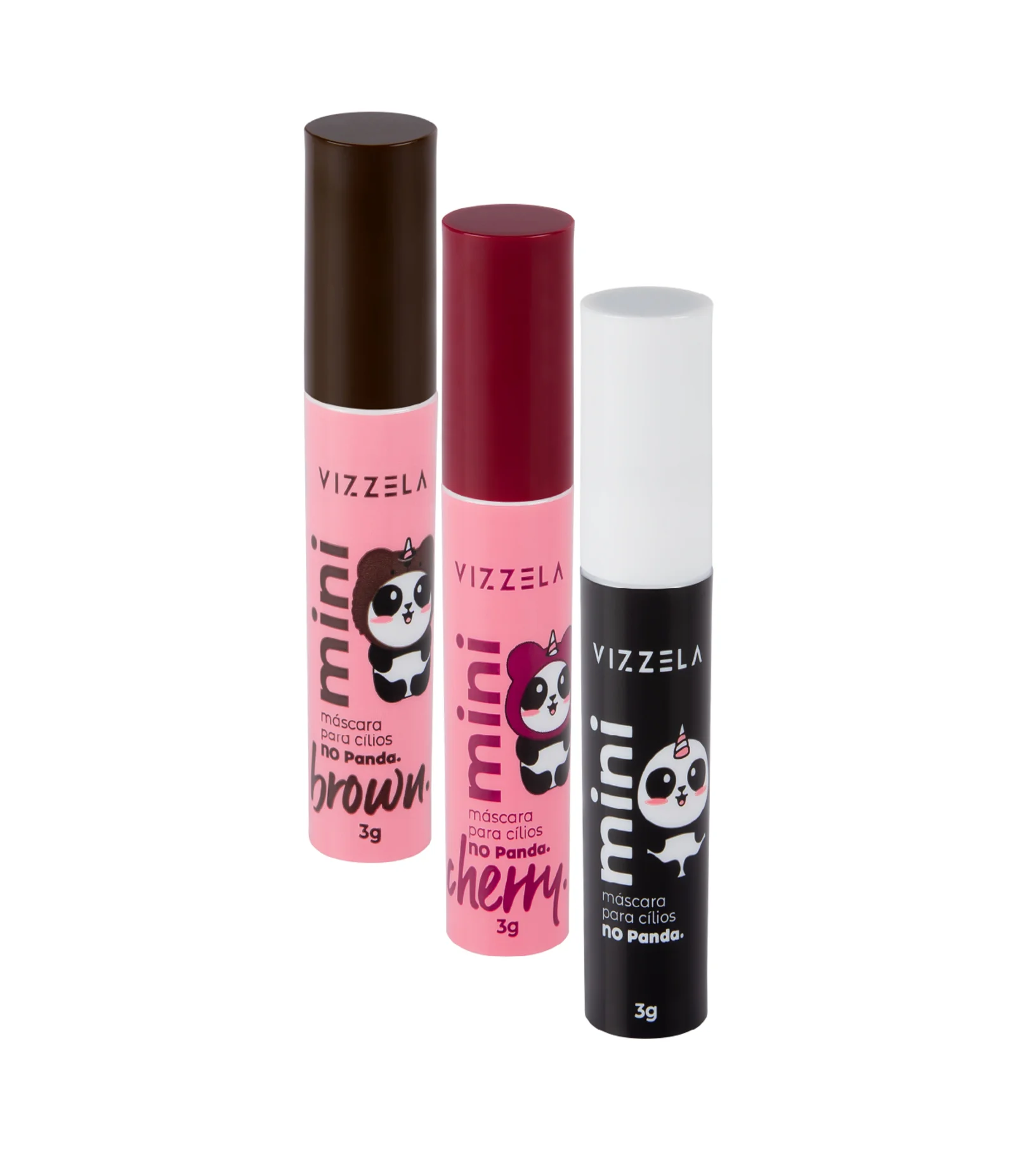 Kit Mini Mascaras Para Cílios Vizzela Colorido 2