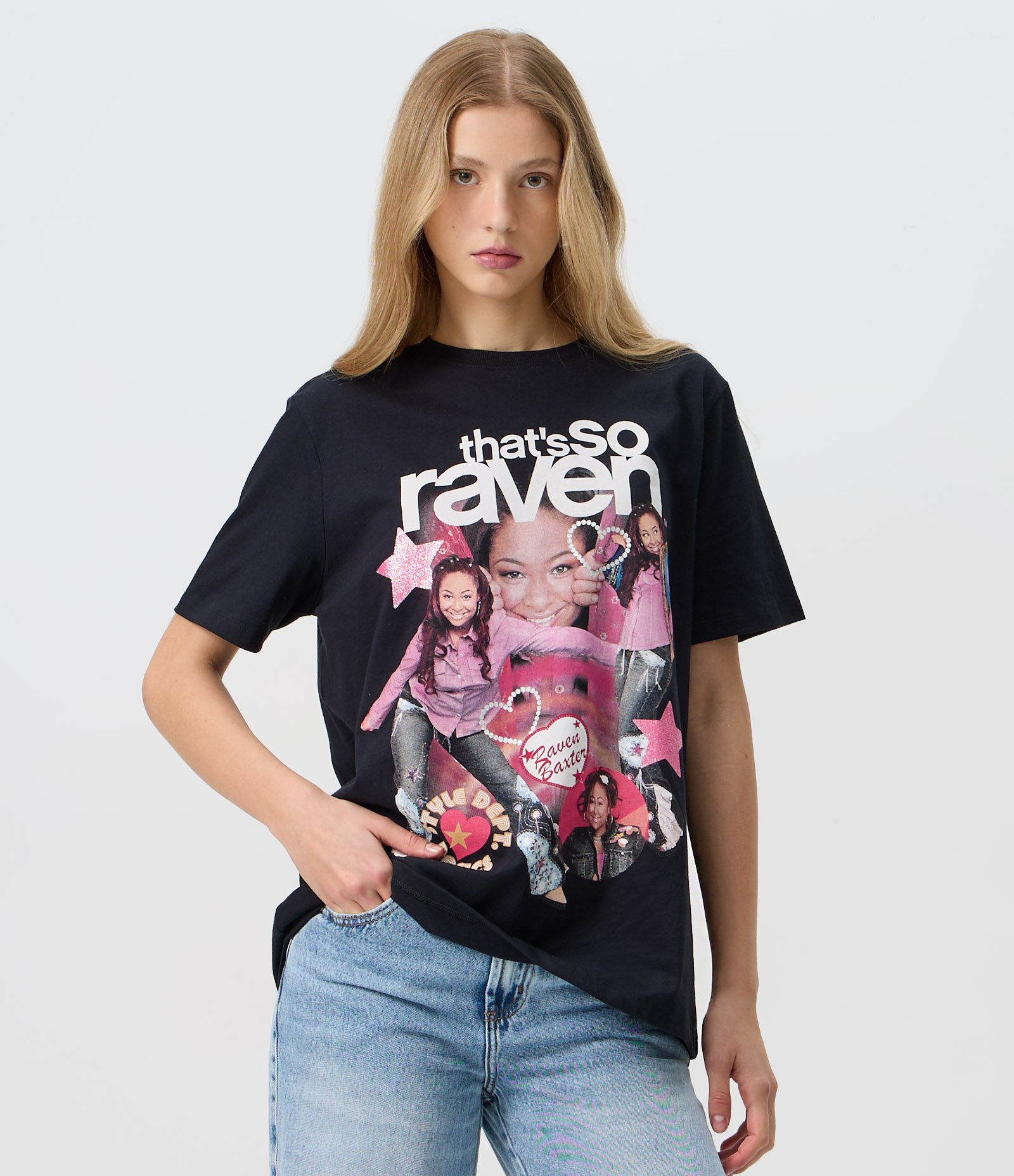 Camiseta com Estampa As Visões da Raven em Algodão Preto 1