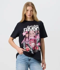 Camiseta com Estampa As Visões da Raven em Algodão