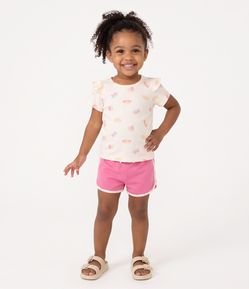 Short Runner Infantil com Detalhes Contrastantes - Tam 1 a 6 Anos