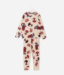 Pijama Infantil Em Algodão Estampa Homem-Aranha  - Tam 2 a 8 Anos