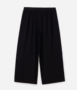 Calça Pantalona em Viscose Texturizada com Fendas Curve & Plus Size