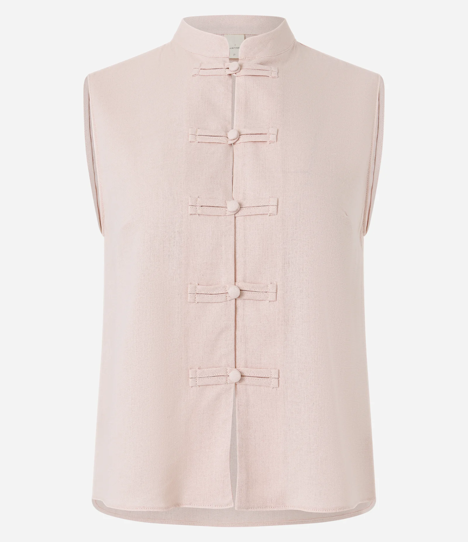 Blusa em Viscolinho com Fechamento por Alamares Rosa 1