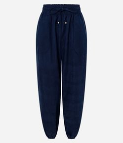 Calça Jogger com Bolsos e Cós Elástico