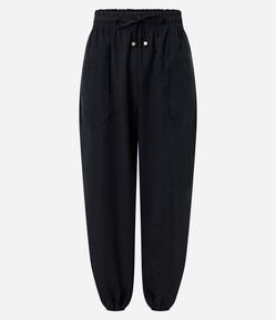 Calça Jogger com Bolsos e Cós Elástico