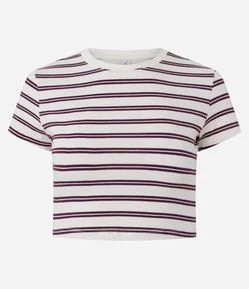 Blusa em Algodão com Estampa Listrada