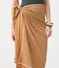 Canga de Praia em Viscose com Estampa Animal Print