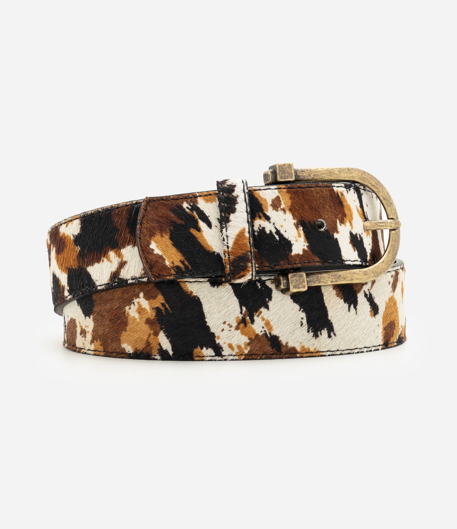 Cinto Médio em Couro com Estampa Animal Print Multicores 1