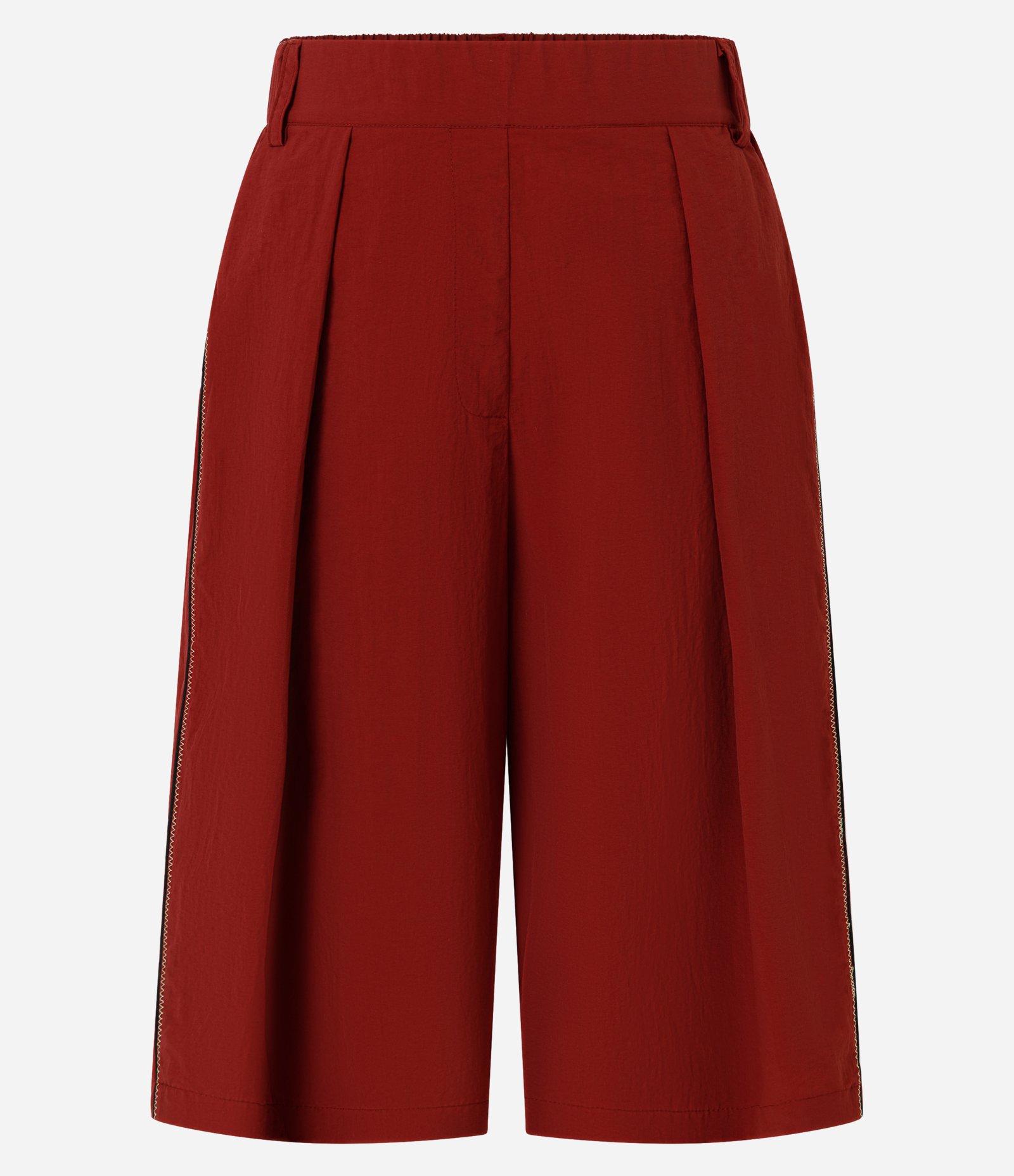 Bermuda Jorts  Esportiva com Pregas Frontais Vermelho 5