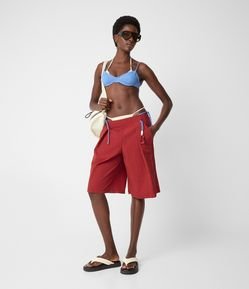 Bermuda Jorts  Esportiva com Pregas Frontais