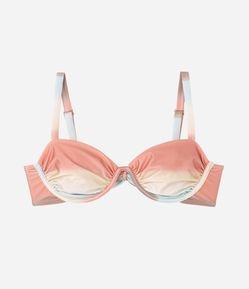 Biquíni Top Meia Taça com Franzido e Degradê Curve & Plus Size