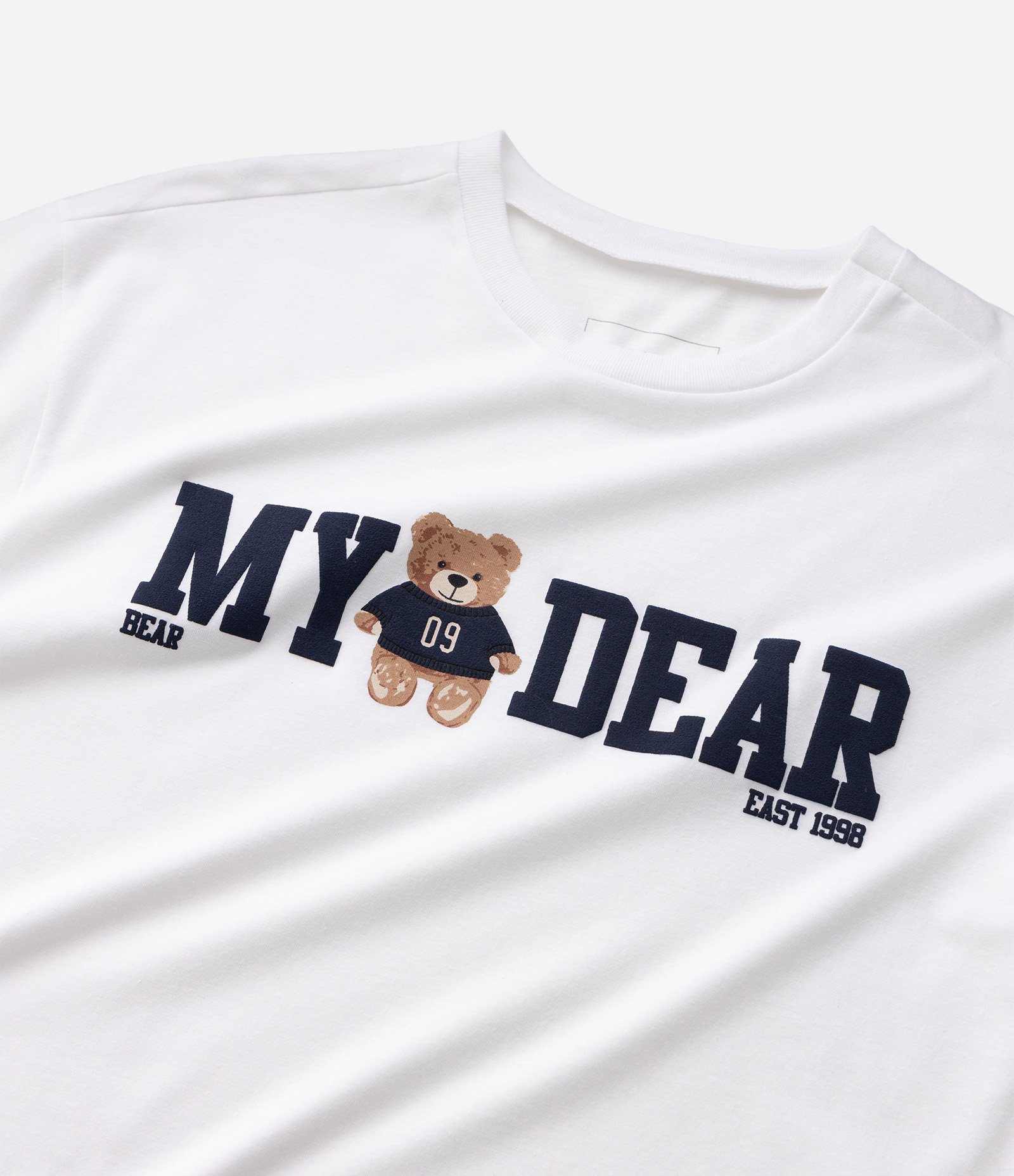 Camiseta Infantil Em Algodão Ursinho My Dear Urso - Tam 5 a 16 anos Branco 6