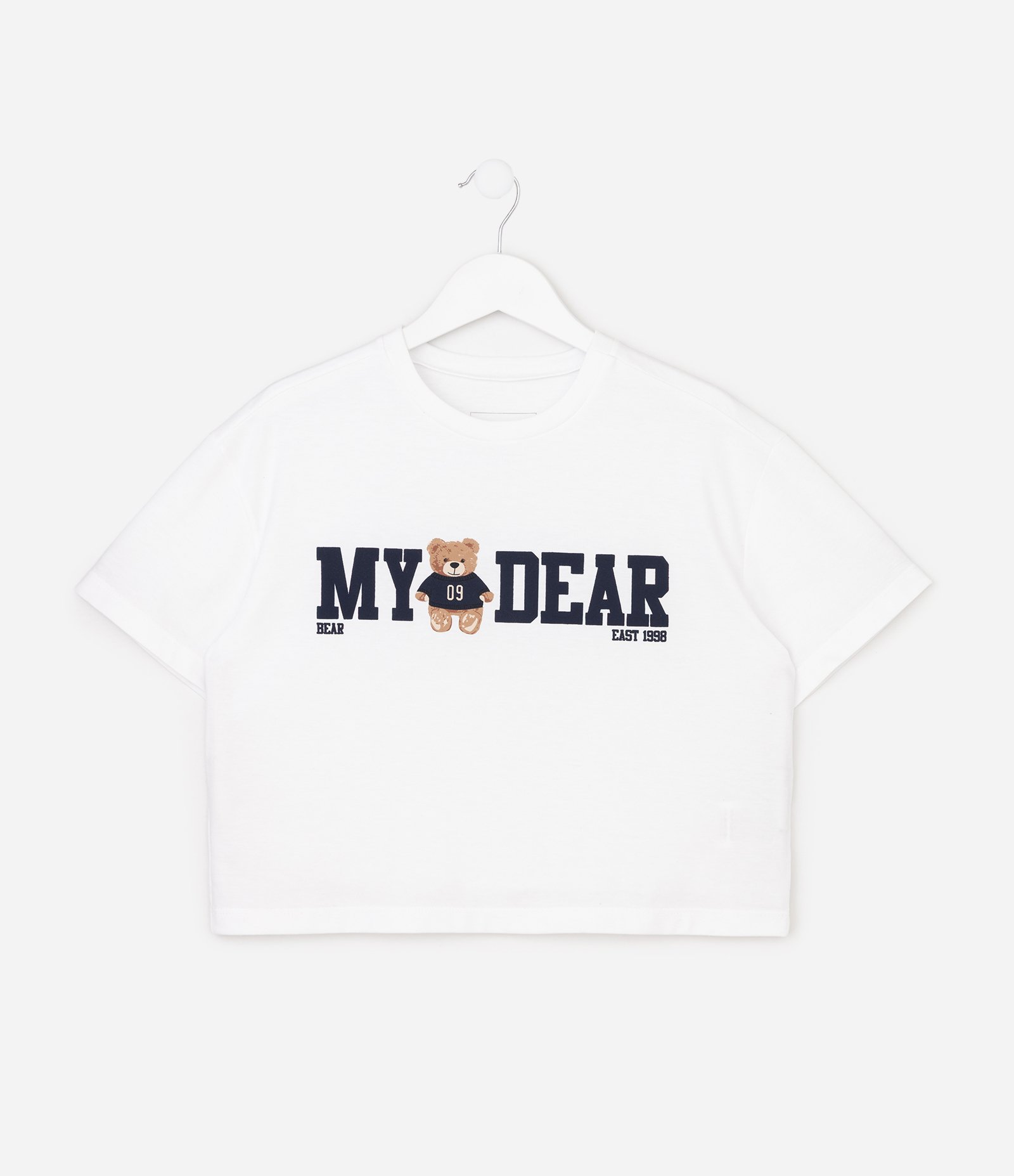 Camiseta Infantil Em Algodão Ursinho My Dear Urso - Tam 5 a 16 anos Branco 7